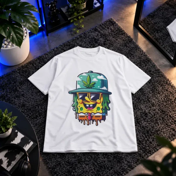 تیشرت باب اسفنجی طرح ماری‌جوانا کارتونی (SpongeBob)