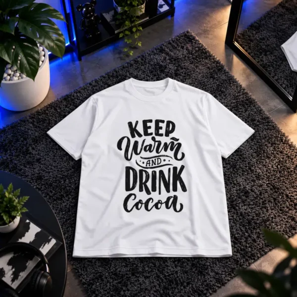 تیشرت هات چاکلت طرح Keep Warm and Drink Cocoa کد 8205