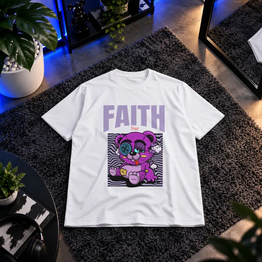 تیشرت خرس طرح Faith Trust کد 824