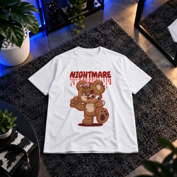 تیشرت خرس کارتونی طرح کابوس خون‌آلود (Nightmare)