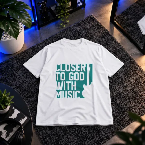 تیشرت موسیقی مذهبی طرح Closer to God With Music کد 8457