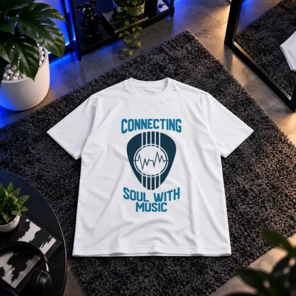 تیشرت موسیقی طرح Connecting Soul With Music کد 8467
