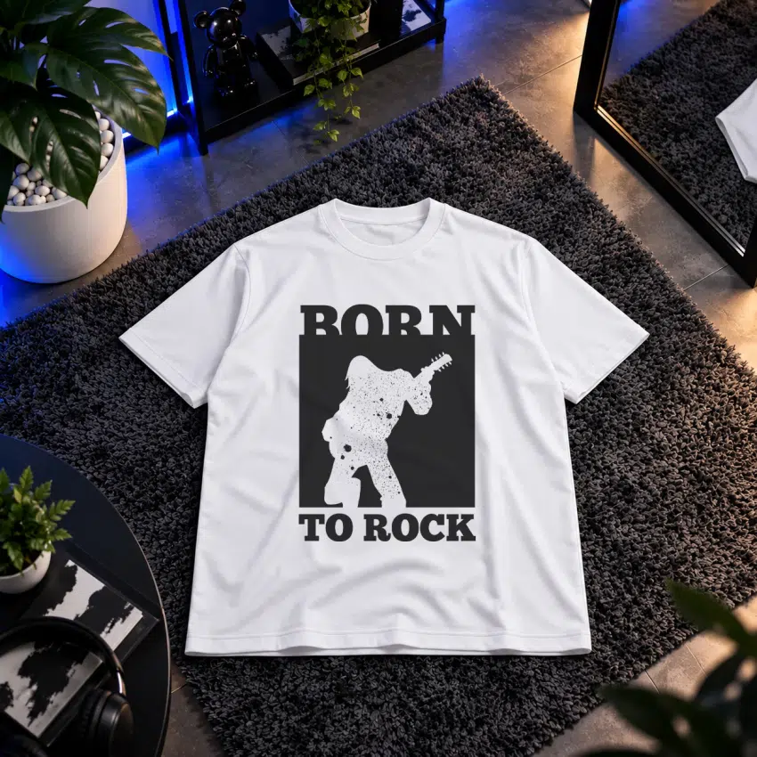 تیشرت موسیقی طرح Born to Rock کد 8471