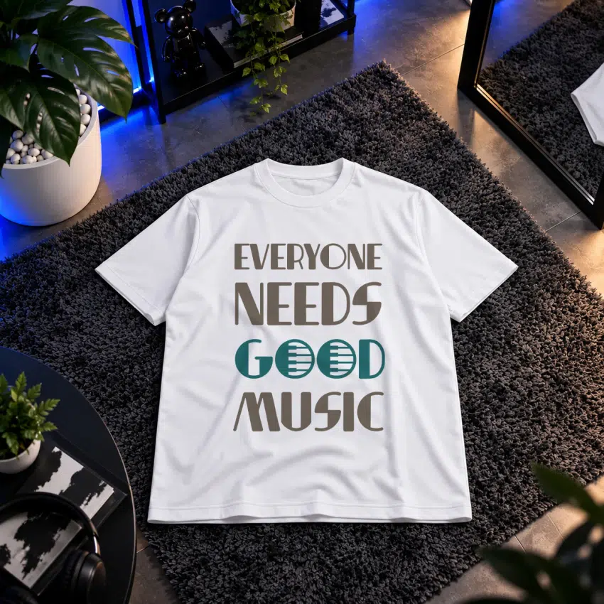 تیشرت موسیقی طرح Everyone Needs Good Music