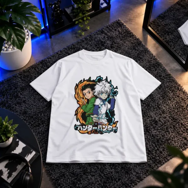 تیشرت انیمه هانتر هانتر طرح گون و کیلوا (Gon & Killua)