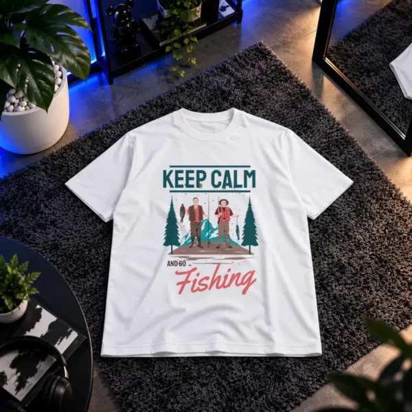 تیشرت ماهیگیری طرح Keep Calm and Go Fishing کد 8600