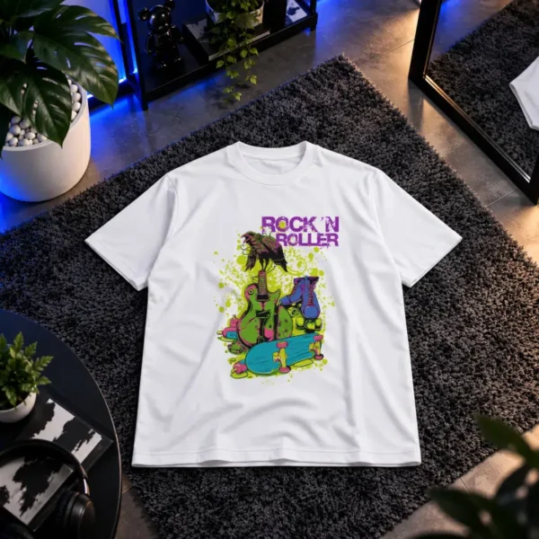 تیشرت موسیقی طرح Rock N Roller کد 8638