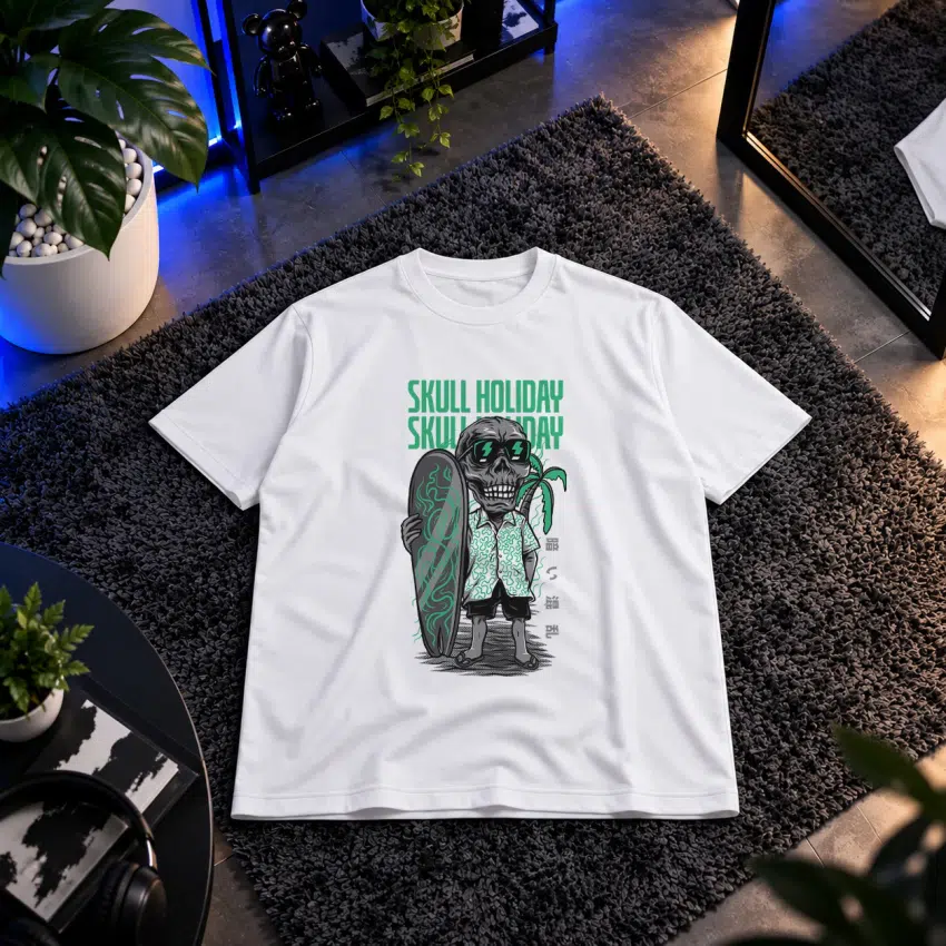 تیشرت جمجمه طرح Skull Holiday کد 8652