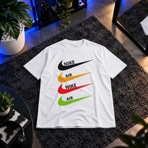 تیشرت نایکی طرح لوگوهای رنگی ایر (Nike Air)