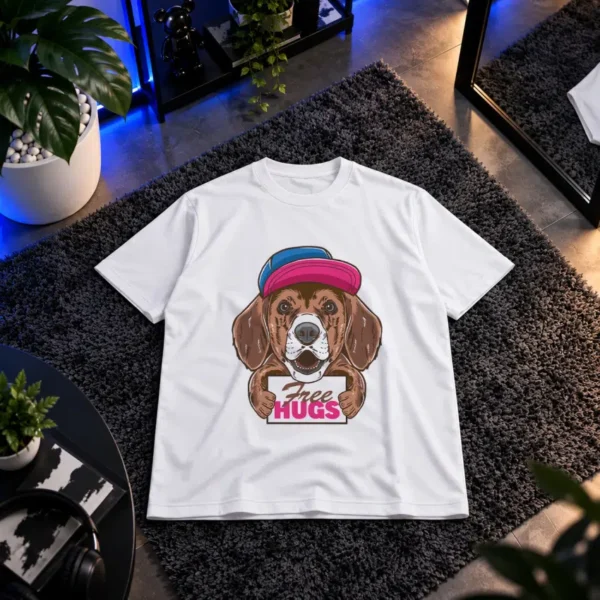 تیشرت سگ طرح Free Hugs کد 9204