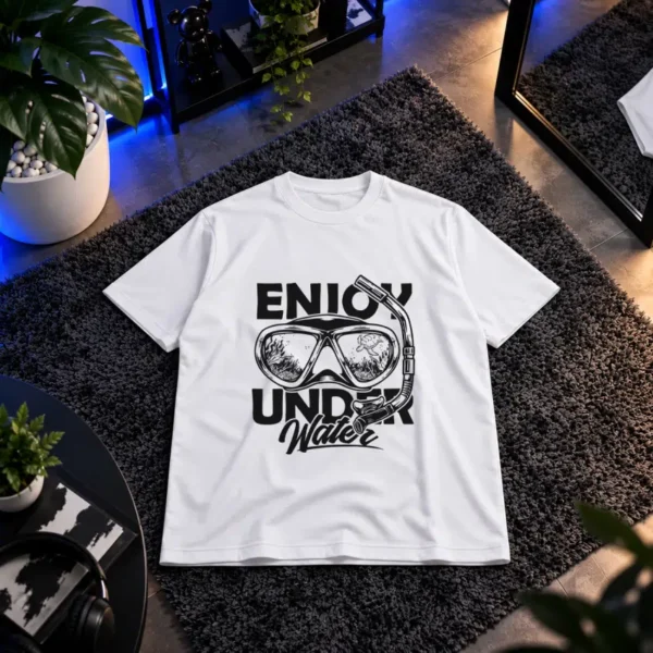 تیشرت طرح ماسک غواصی Enjoy Underwater کد 9216