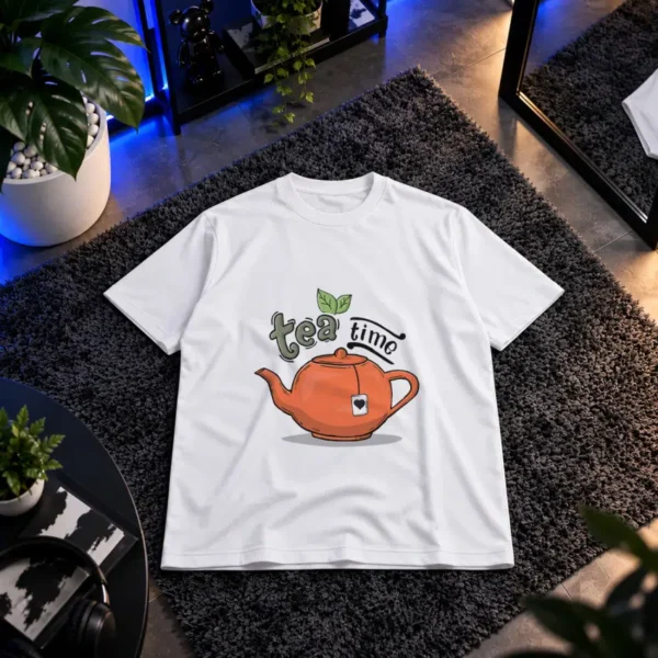 تیشرت چای طرح Tea Time کد 9335