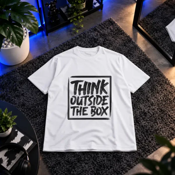 تیشرت انگیزشی طرح Think Outside the Box کد 9468