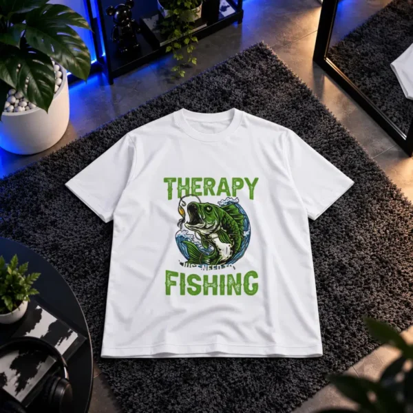 تیشرت ماهیگیری طرح Therapy Fishing کد 9570