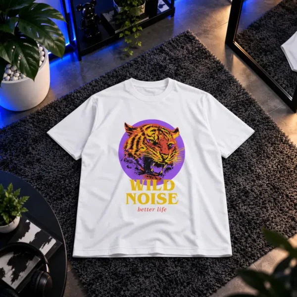 تیشرت ببر طرح Wild Noise کد 9600
