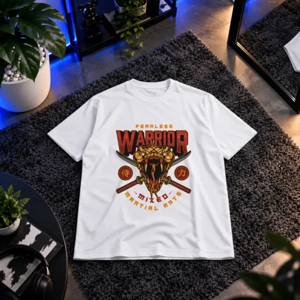 تیشرت هنرهای رزمی طرح Fearless Warrior کد 9684