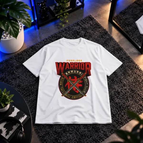 تیشرت سامورایی طرح Fearless Warrior کد 9691