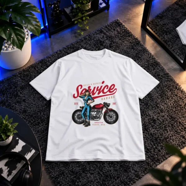 تیشرت موتورسیکلت طرح Service Garage کد 9705