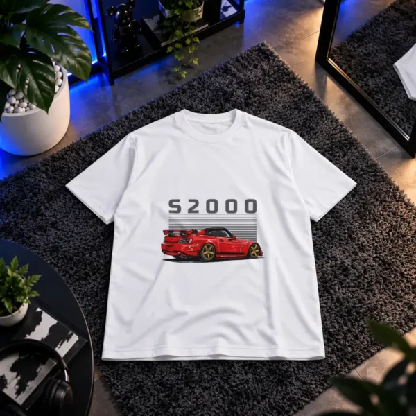 تیشرت هوندا S2000 طرح خودرو اسپرت قرمز کد 971