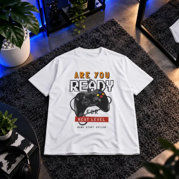 تیشرت گیمر طرح Are You Ready for Next Level کد 9866