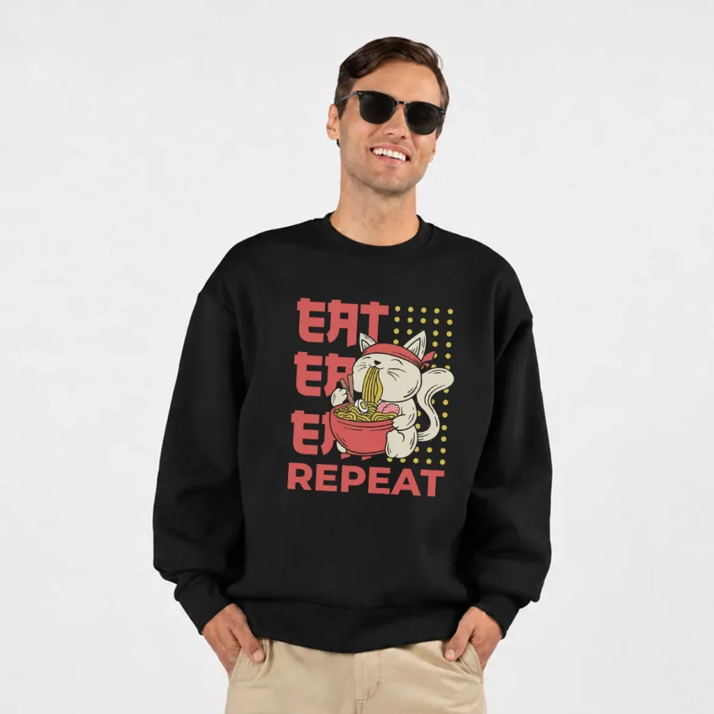 دورس گربه طرح رامن کیوت Eat Repeat کد 18347