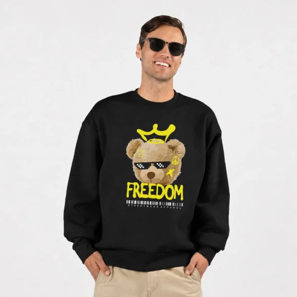 دورس خرس با تاج و عینک طرح Freedom کد 386