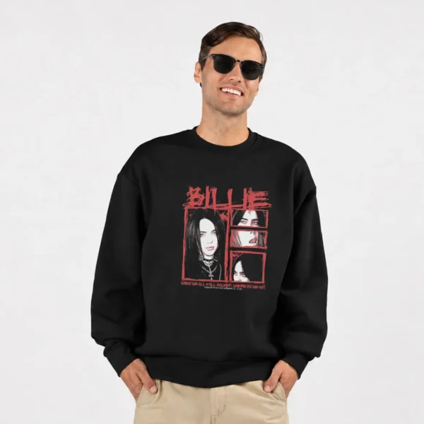 دورس بیلی آیلیش طرح کلاژ قرمز (Billie Eilish) کد po249