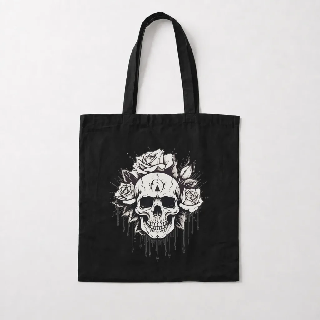 توت بگ جمجمه و رز سبک گوتیک (Skull & Roses) کد 1