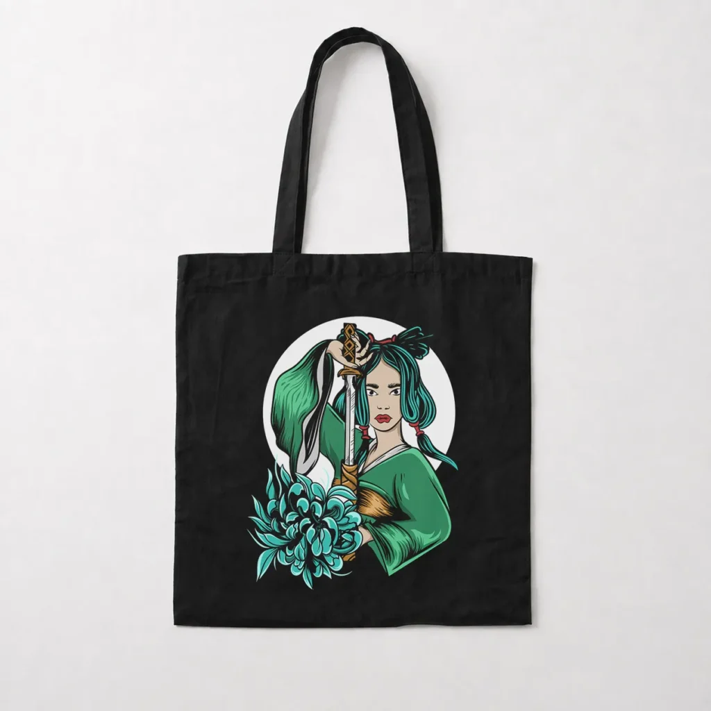 توت بگ ژاپنی طرح زن سامورایی کد 10105