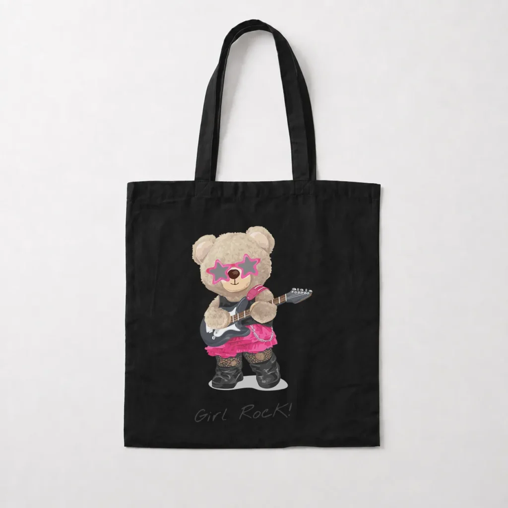 توت بگ خرس گیتاریست با عینک صورتی طرح Girl Rock کد 1012