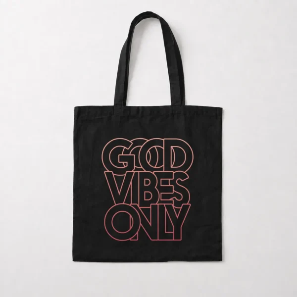 توت بگ تایپوگرافی طرح Good Vibes Only کد 10329