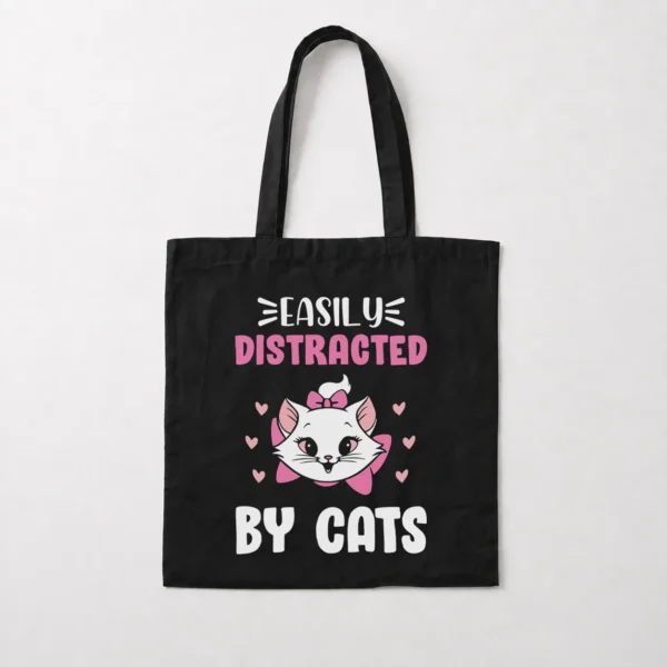توت بگ گربه طرح Easily Distracted By Cats کد 10338