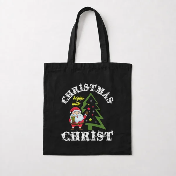 توت بگ کریسمس مذهبی طرح Christmas Begins With Christ کد 10340