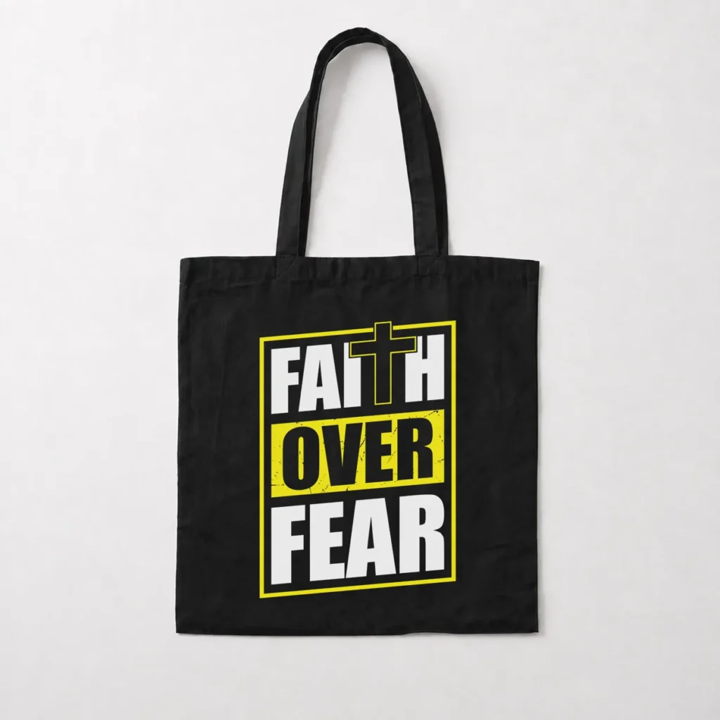 توت بگ ایمانی طرح Faith Over Fear کد 10348