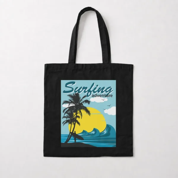 توت بگ موج سواری طرح ساحل کالیفرنیا رترو (Surfing) کد 10438