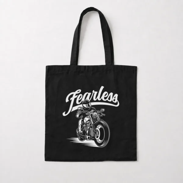توت بگ موتورسواری طرح راکب موتور سنگین با نوشته انگلیسی بی‌باک (Fearless) کد 10525