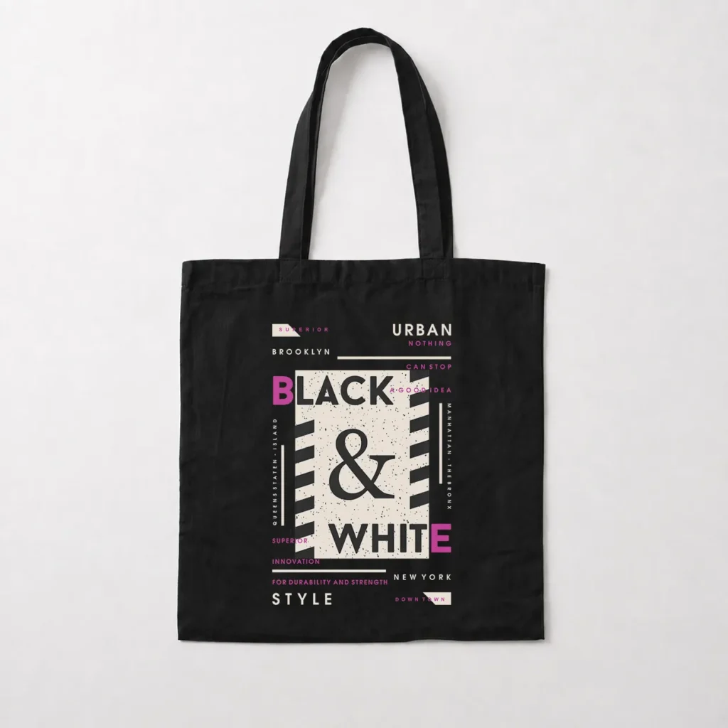 توت بگ استریت‌ویر طرح Black and White Style کد 10575