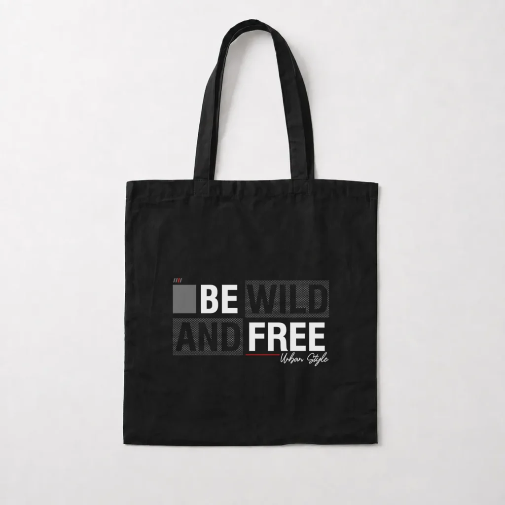 توت بگ تایپوگرافی Be Wild and Free کد 10685