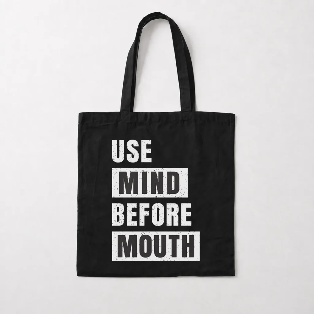 توت بگ تایپوگرافی Use Mind Before Mouth کد 10687