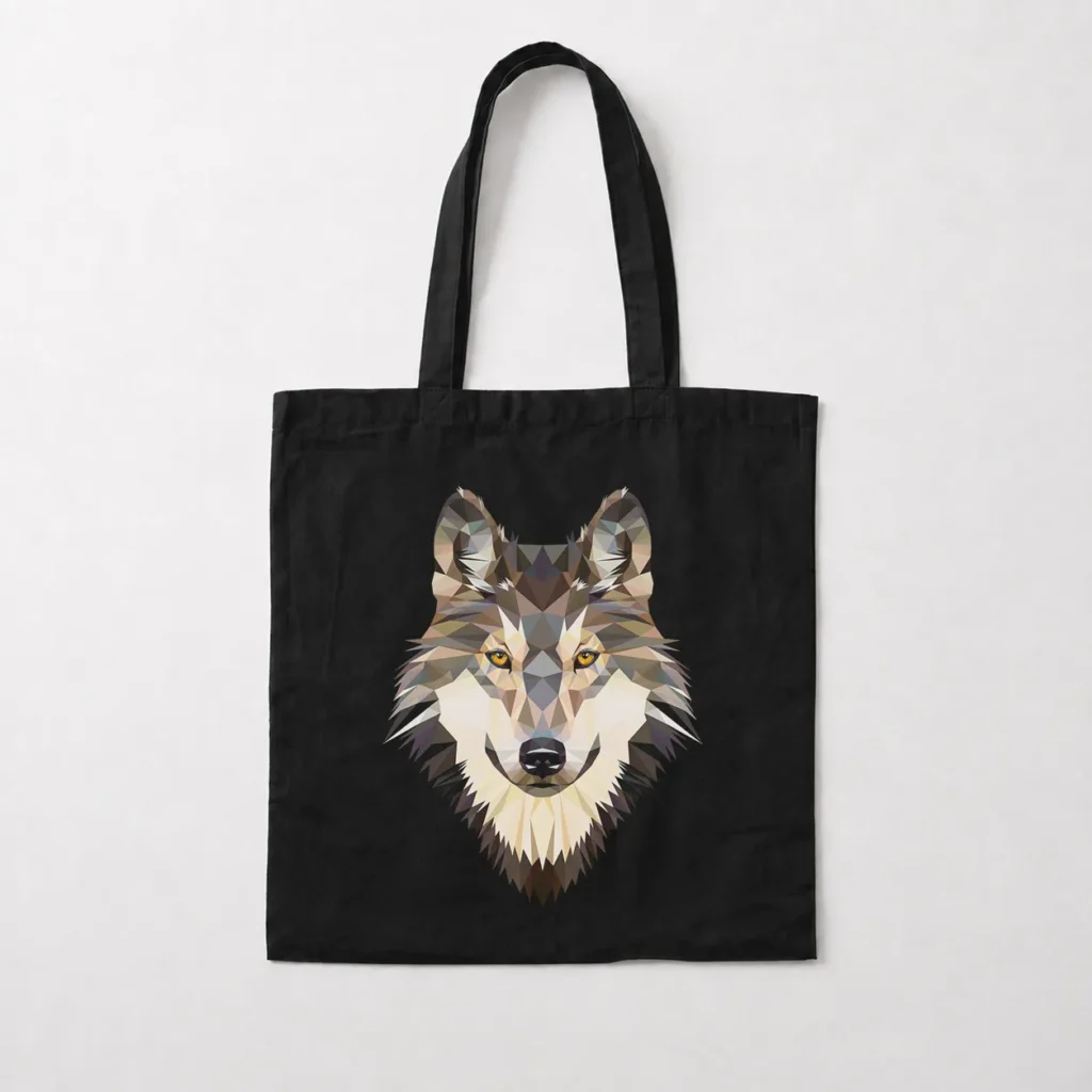 توت بگ گرگ طرح هندسی (Geometric Wolf) کد 10882