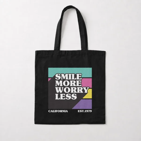 توت بگ انگیزشی طرح Smile More Worry Less کد 1163