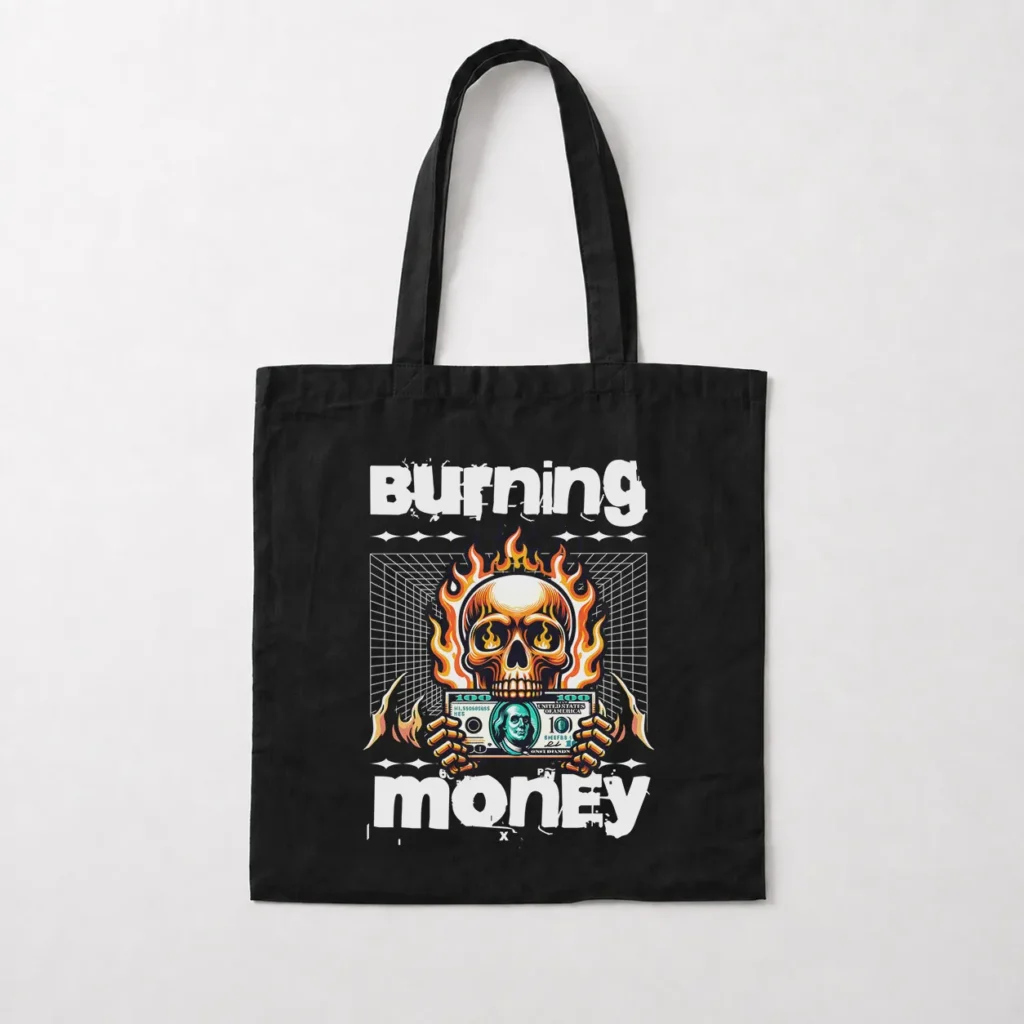 توت بگ جمجمه طرح پول سوخته (Burning Money) کد 11691