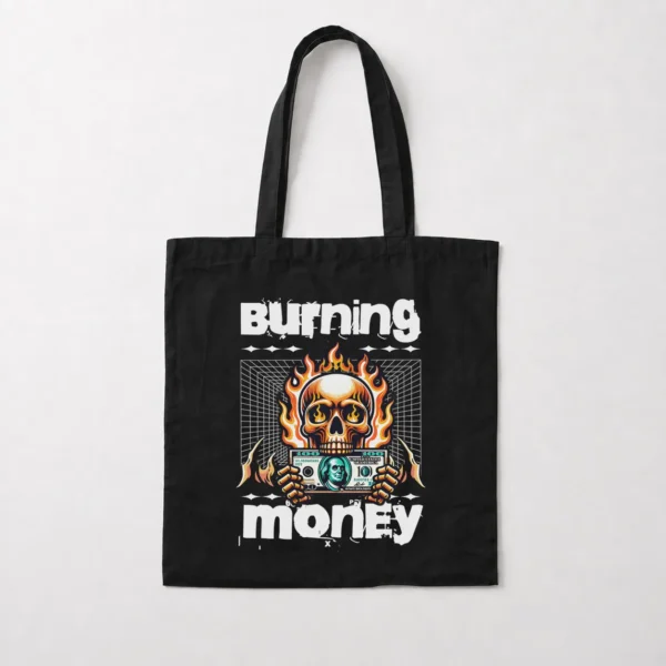 توت بگ جمجمه طرح پول سوخته (Burning Money) کد 11691
