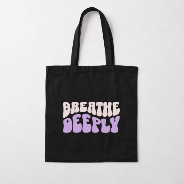 توت بگ تایپوگرافی Breathe Deeply صورتی کد 13736