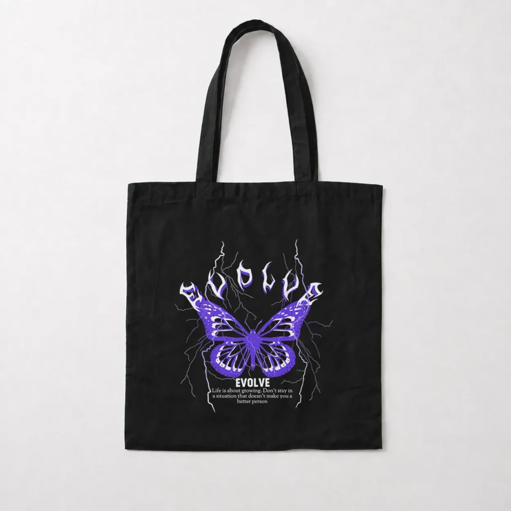 توت بگ پروانه طرح Evolve بنفش کد 13879