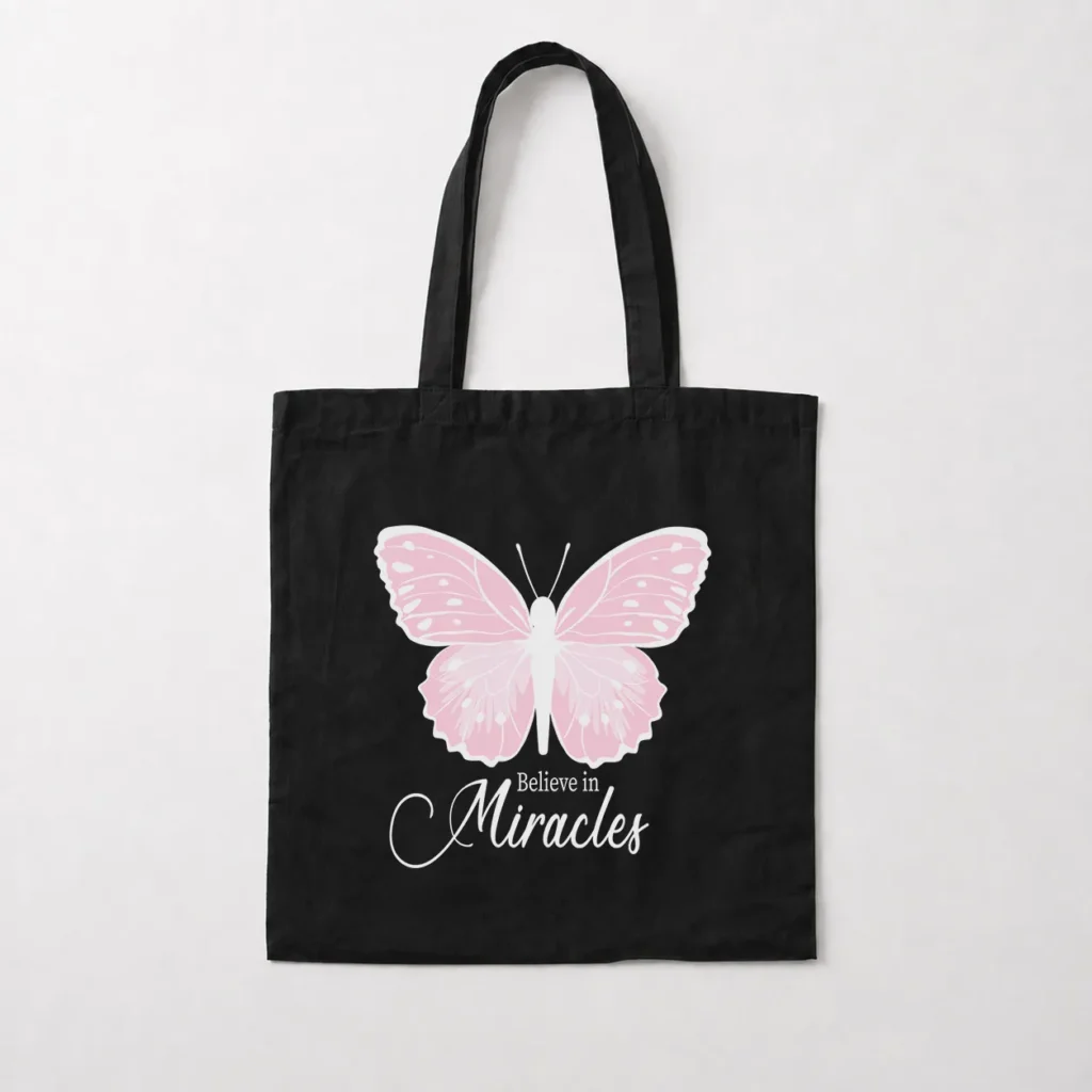 توت بگ پروانه طرح Believe In Miracles کد 13883