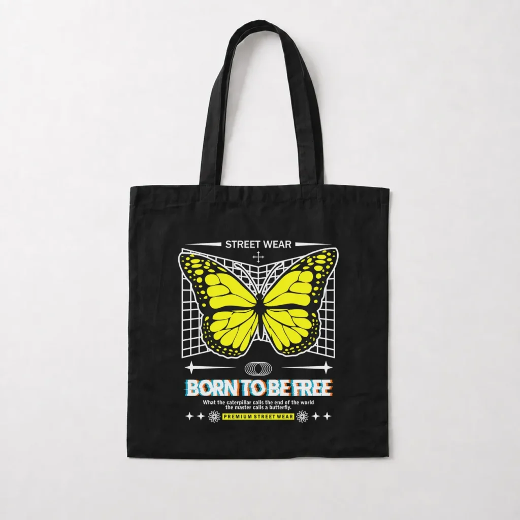 توت بگ پروانه طرح Born To Be Free کد 13885