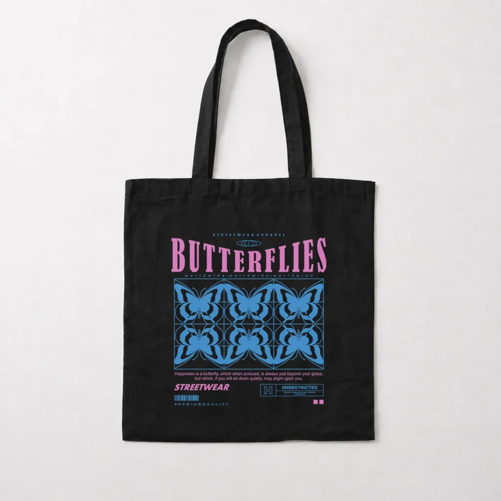 توت بگ پروانه طرح Butterflies Worldwide کد 13908