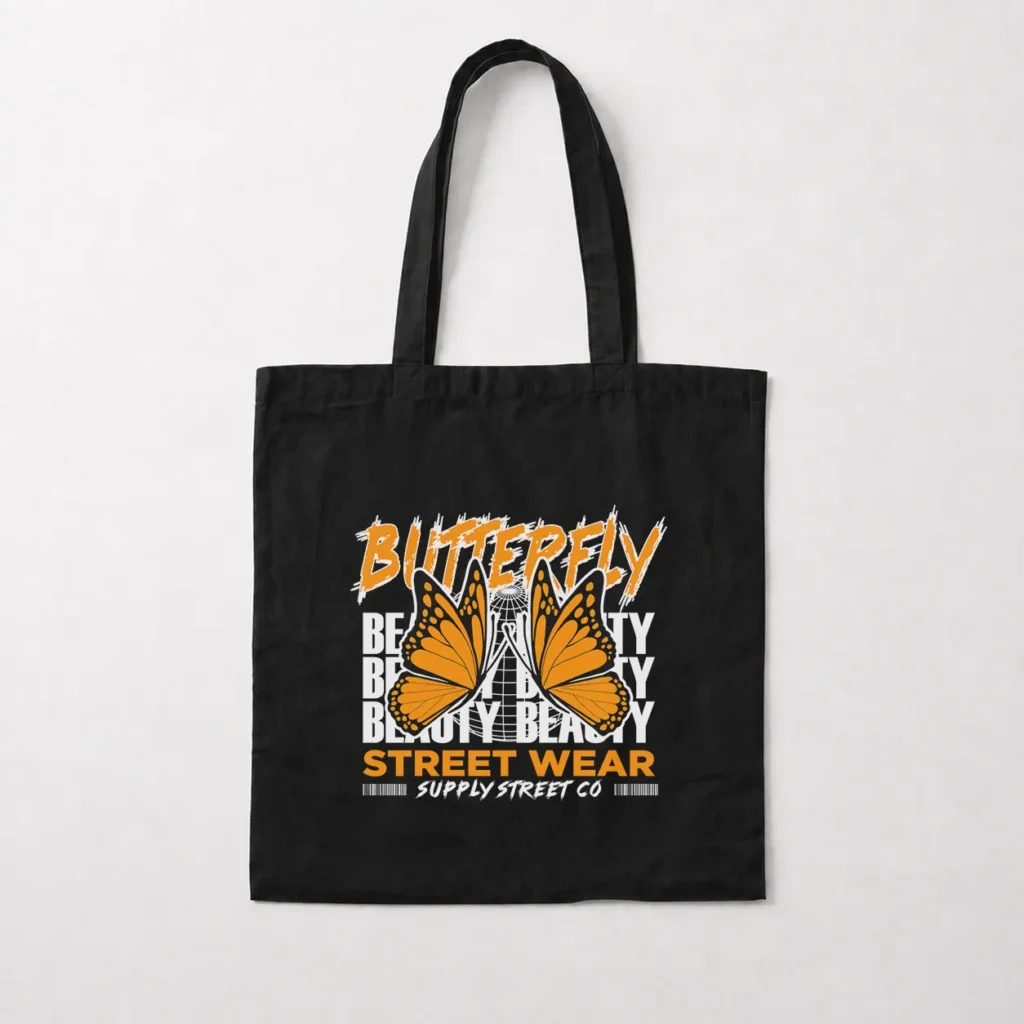 توت بگ پروانه طرح Butterfly Street Wear کد 13911