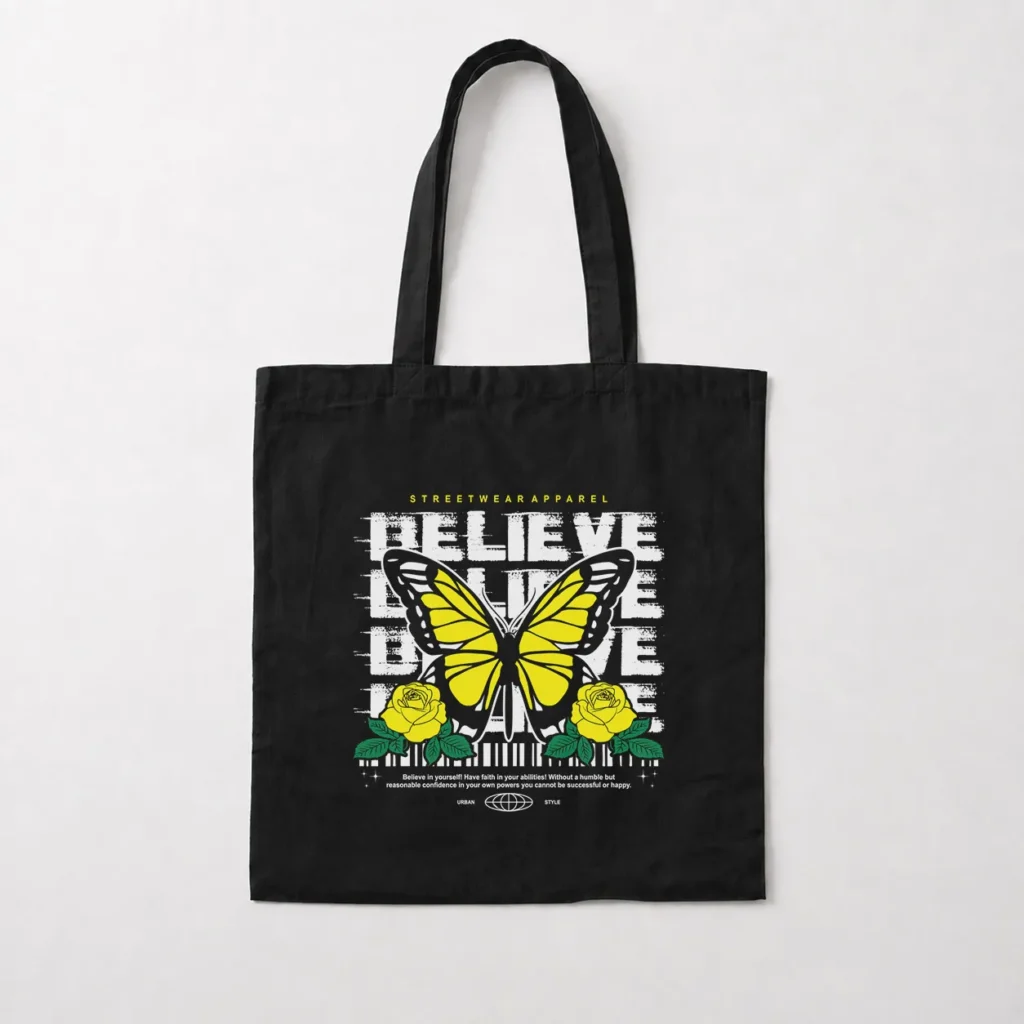 توت بگ پروانه طرح Believe کد 13948